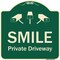 Signmission Designer Series-Smile Private Driveway With Video Surveillance Camera Graphics, 18" H, G-1818-9753 A-DES-G-1818-9753 - alternate 1
